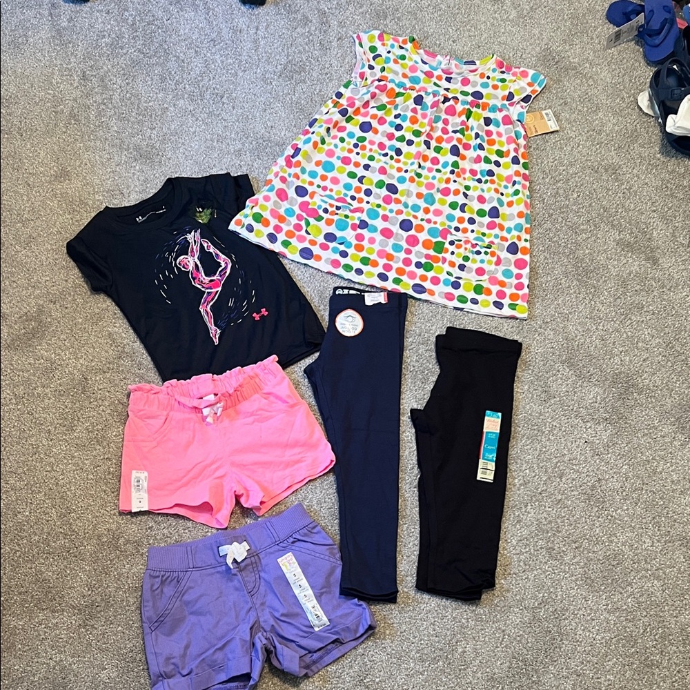 Colorful Polka Dot Dress and Kids Clothing Set